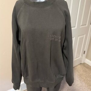 Fear of God Essentials Pullover in Olive